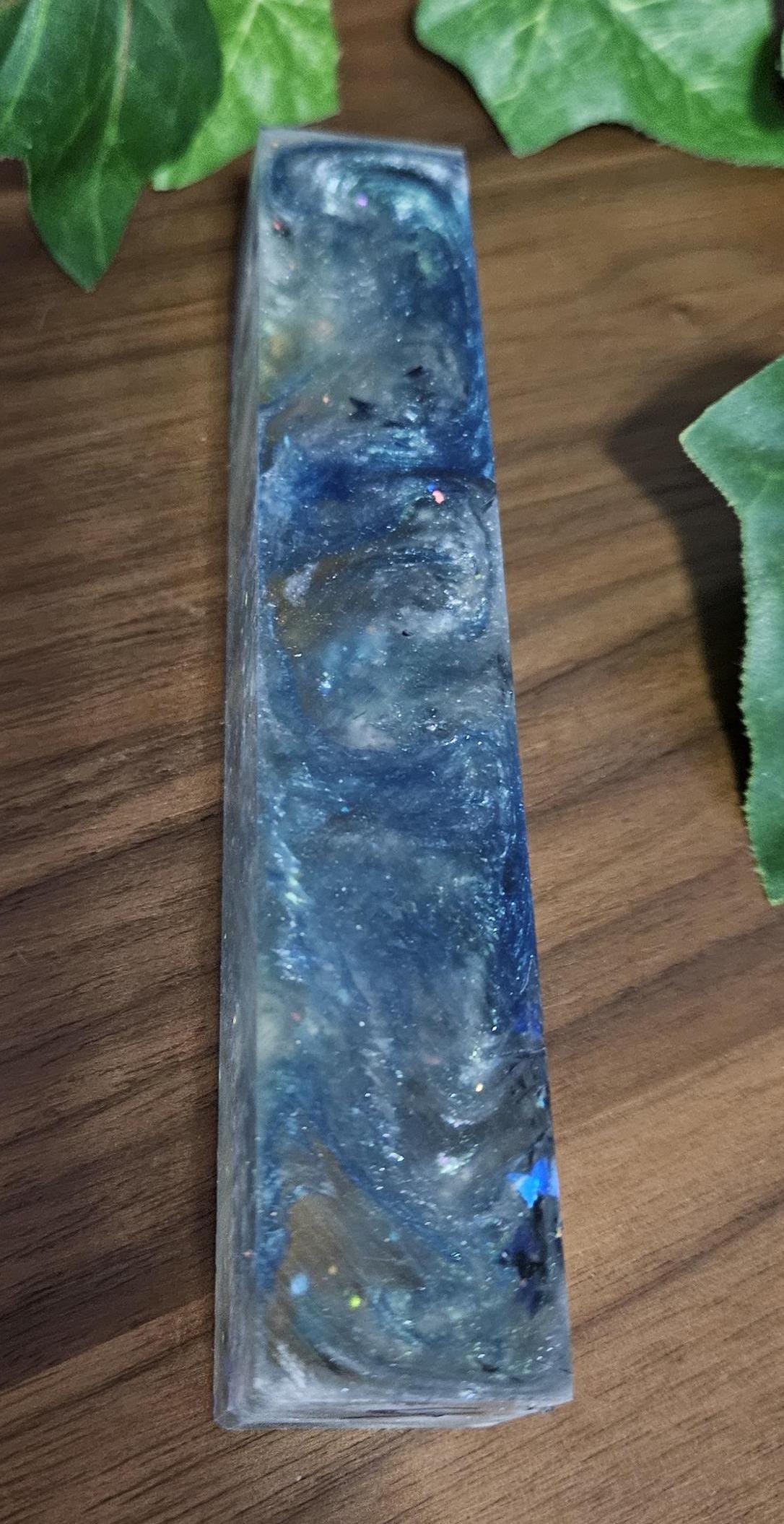 Blue Starry Night Transparent Pen Blanks
