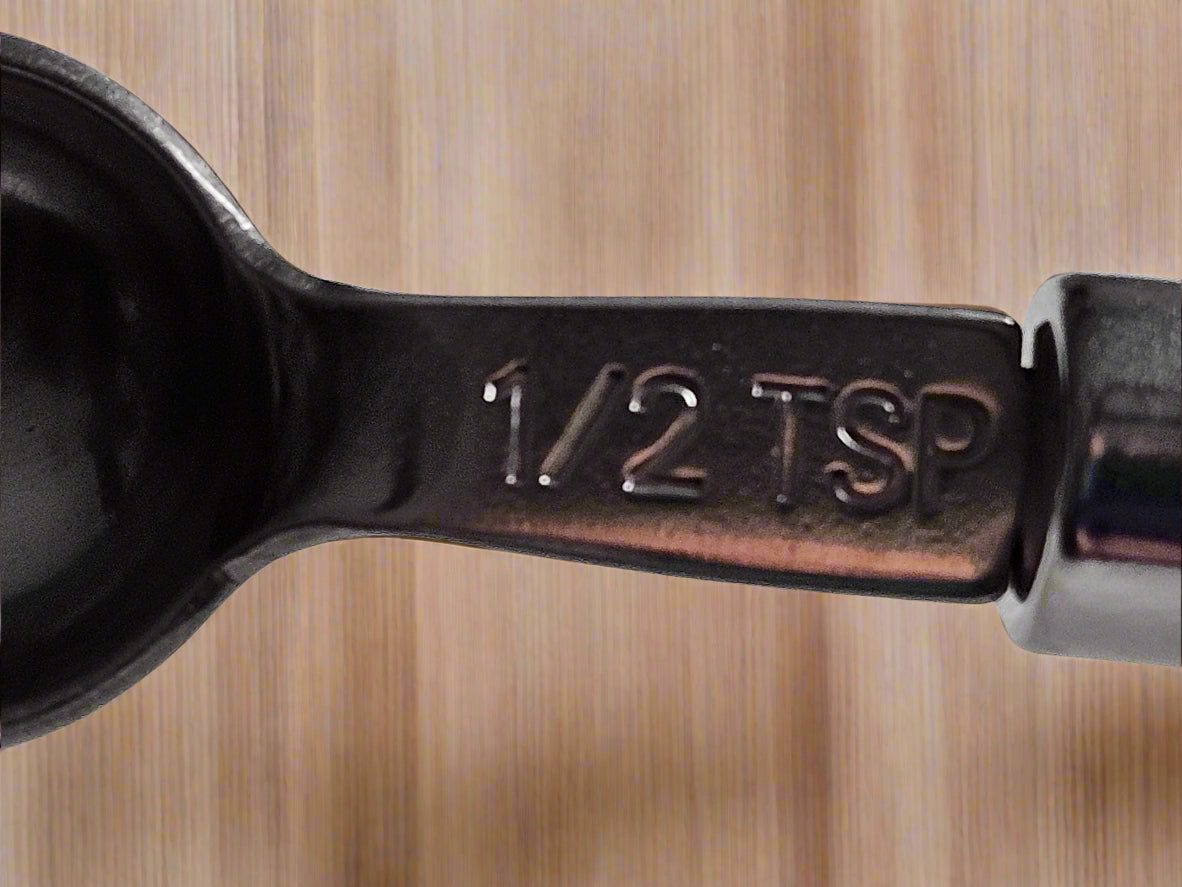 Glittery Multi-Colored Resin and Cholla Wood Measuring Spoons with Stainless Steel Scoops