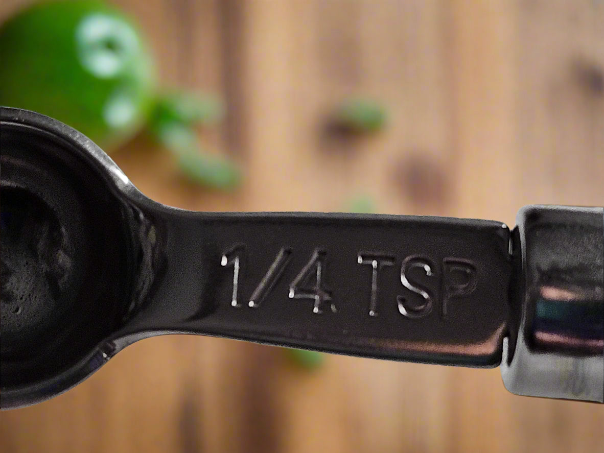 Glittery Multi-Colored Resin and Cholla Wood Measuring Spoons with Stainless Steel Scoops