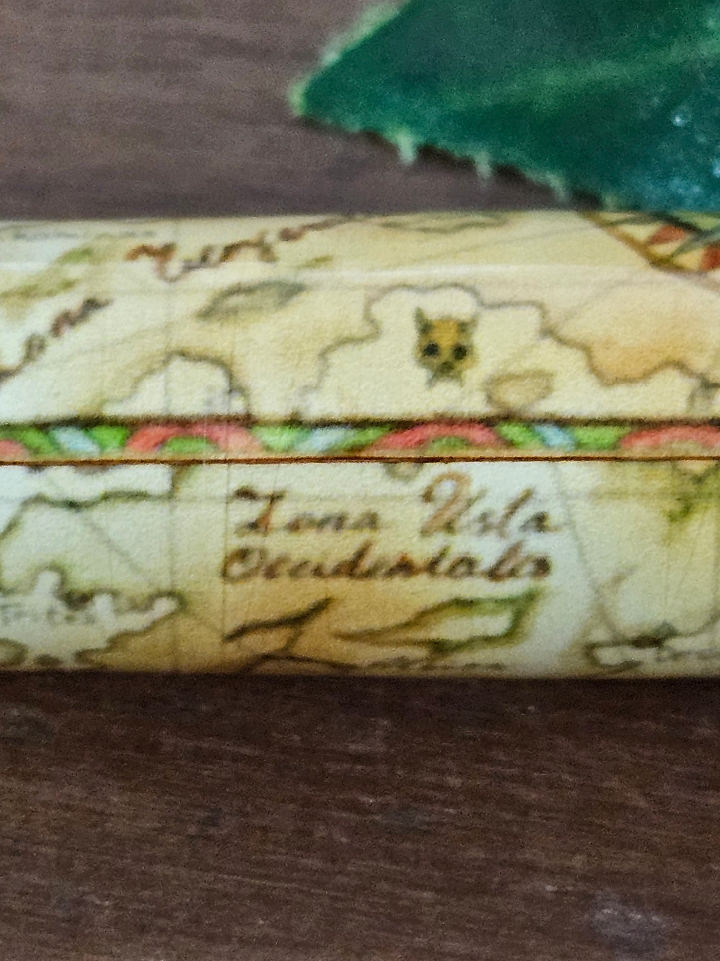 Pirate Map Label Cast Pen with Sliver Pirate, Ghost, and Skulls Pen Kit with Antique Bronze Accents