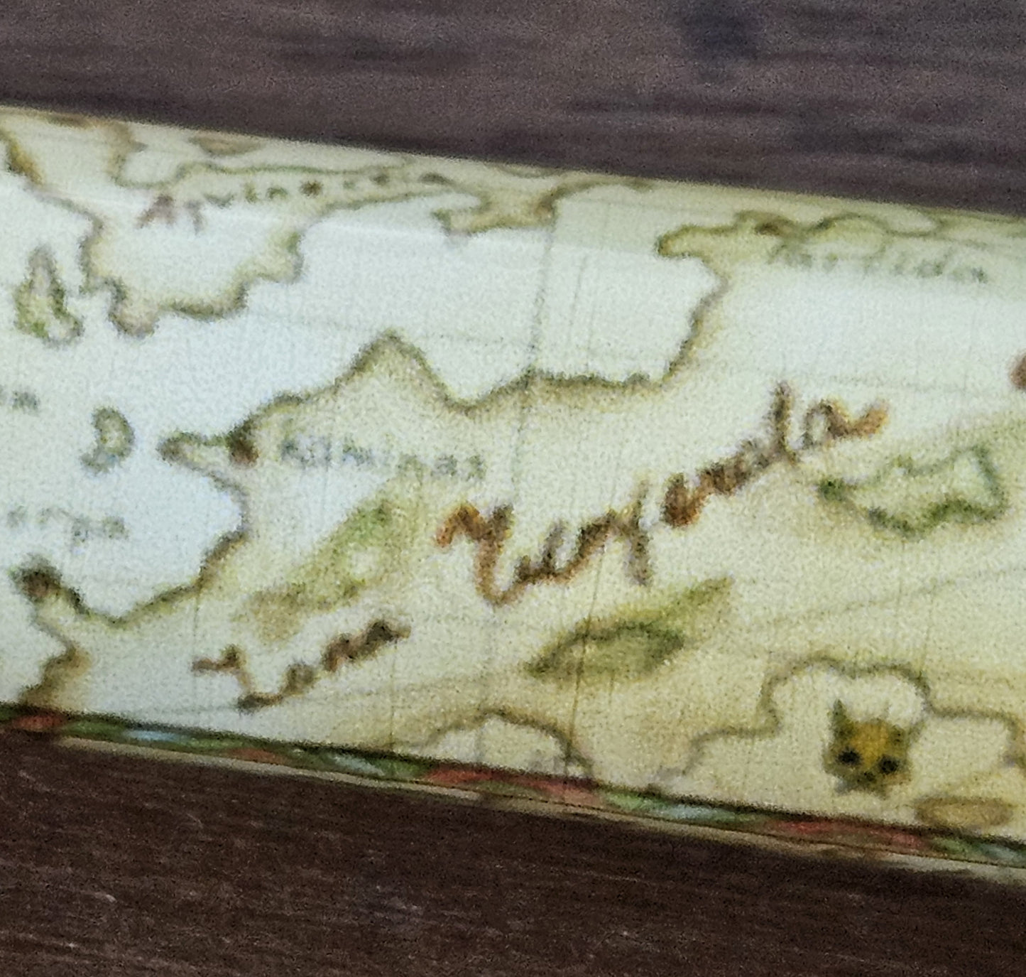 Pirate Map Label Cast Pen with Sliver Pirate, Ghost, and Skulls Pen Kit with Antique Bronze Accents