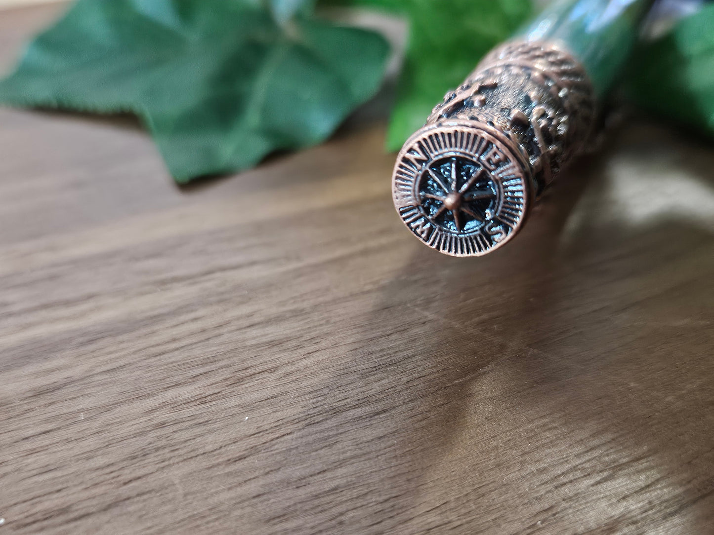 Nautical Pen Kit with an Antiqued Sailing Ship Label Cast and an Antique Copper Finish