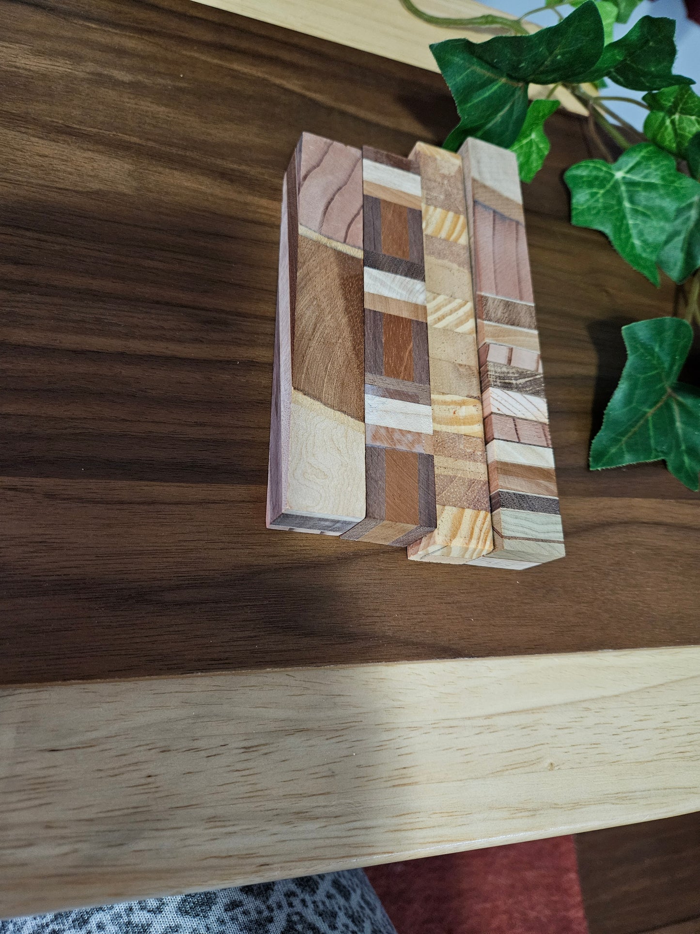 Pen Blanks: Wooden Segmented Blanks 5" to 6" Long - Includes Walnut, Cherry, Padauk, and Maple Woods