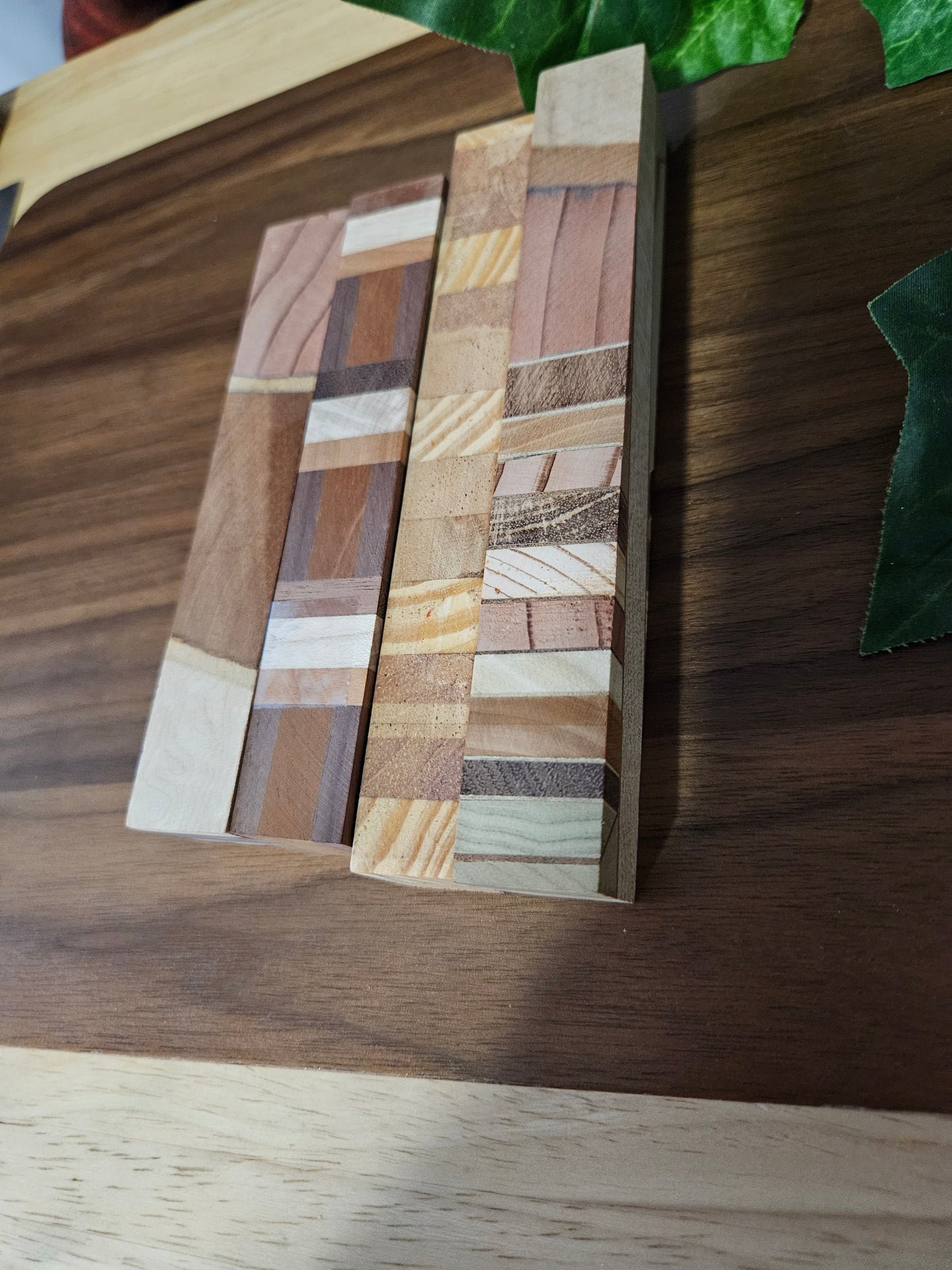 Pen Blanks: Wooden Segmented Blanks 5" to 6" Long - Includes Walnut, Cherry, Padauk, and Maple Woods