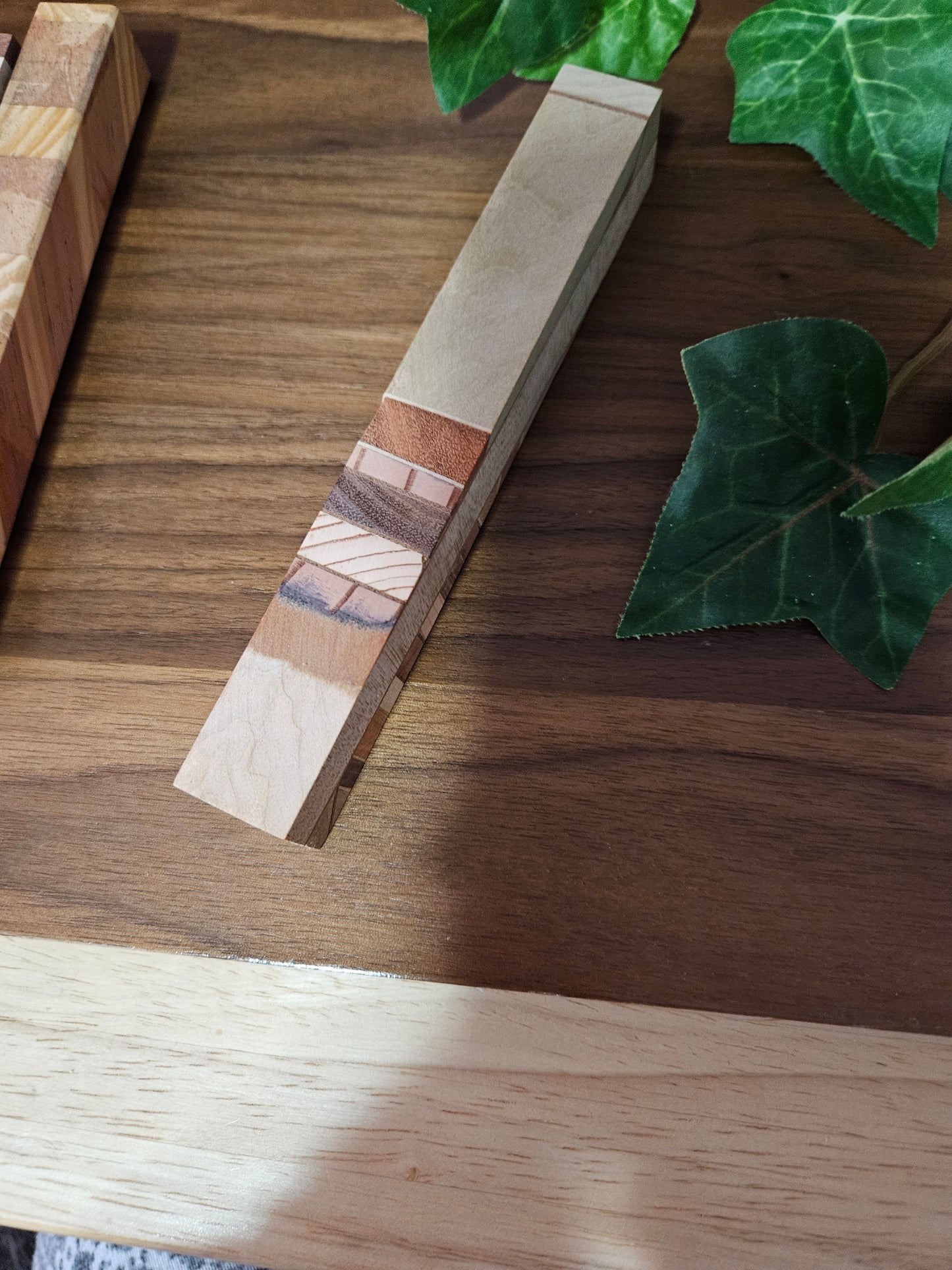 Pen Blanks: Wooden Segmented Blanks 5" to 6" Long - Includes Walnut, Cherry, Padauk, and Maple Woods