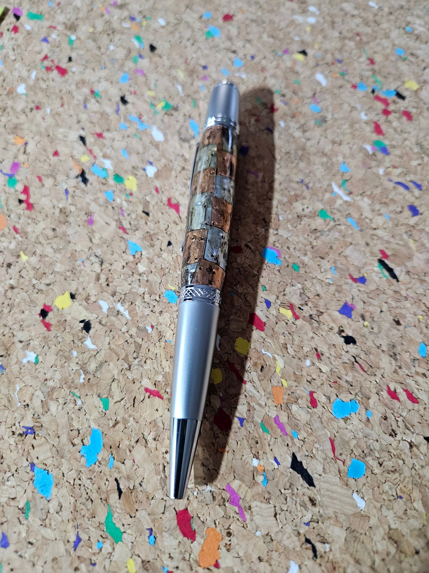 Steampunk Square Metals Pen with a Satin Chrome Pen Kit
