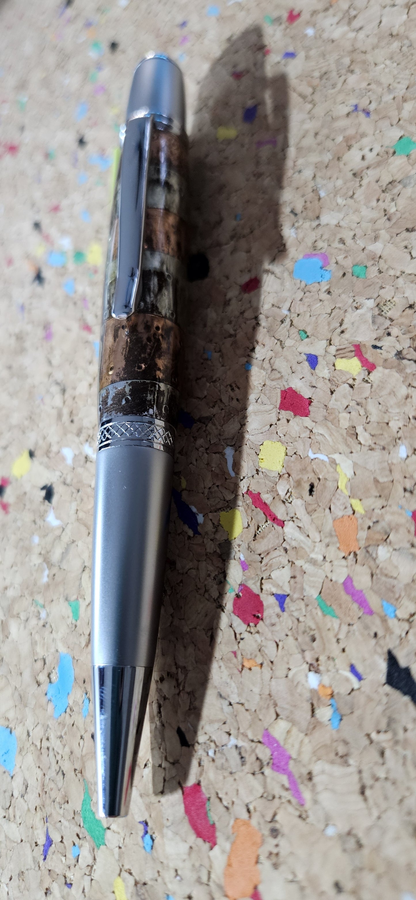 Steampunk Square Metals Pen with a Satin Chrome Pen Kit