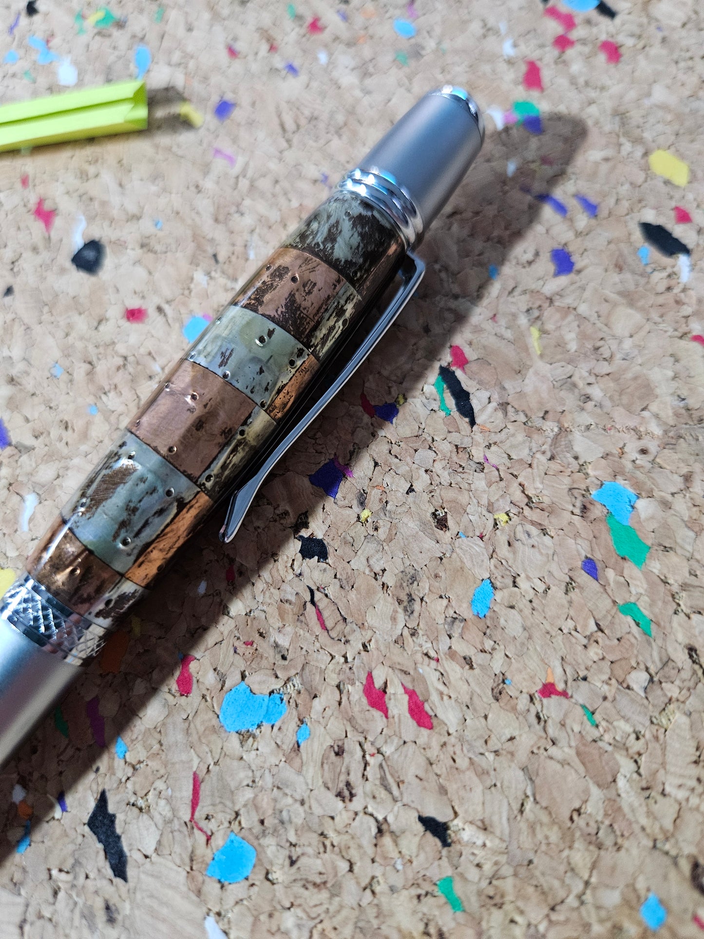 Steampunk Square Metals Pen with a Satin Chrome Pen Kit