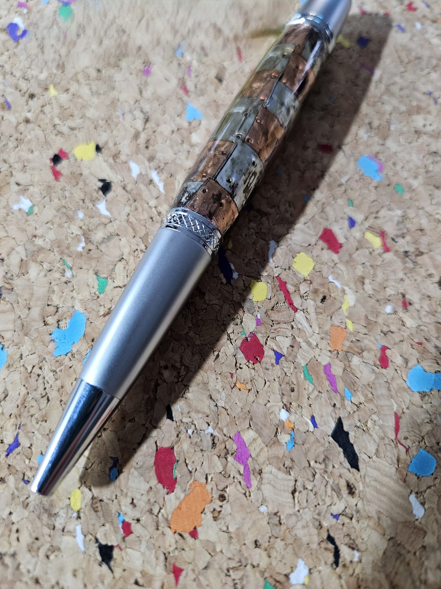 Steampunk Square Metals Pen with a Satin Chrome Pen Kit