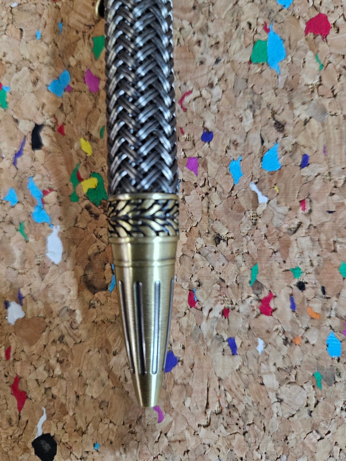 Gearshift True Feel Carbon Fiber Bolt Action Pen with Tire Texture Antique Brass Pen Kit