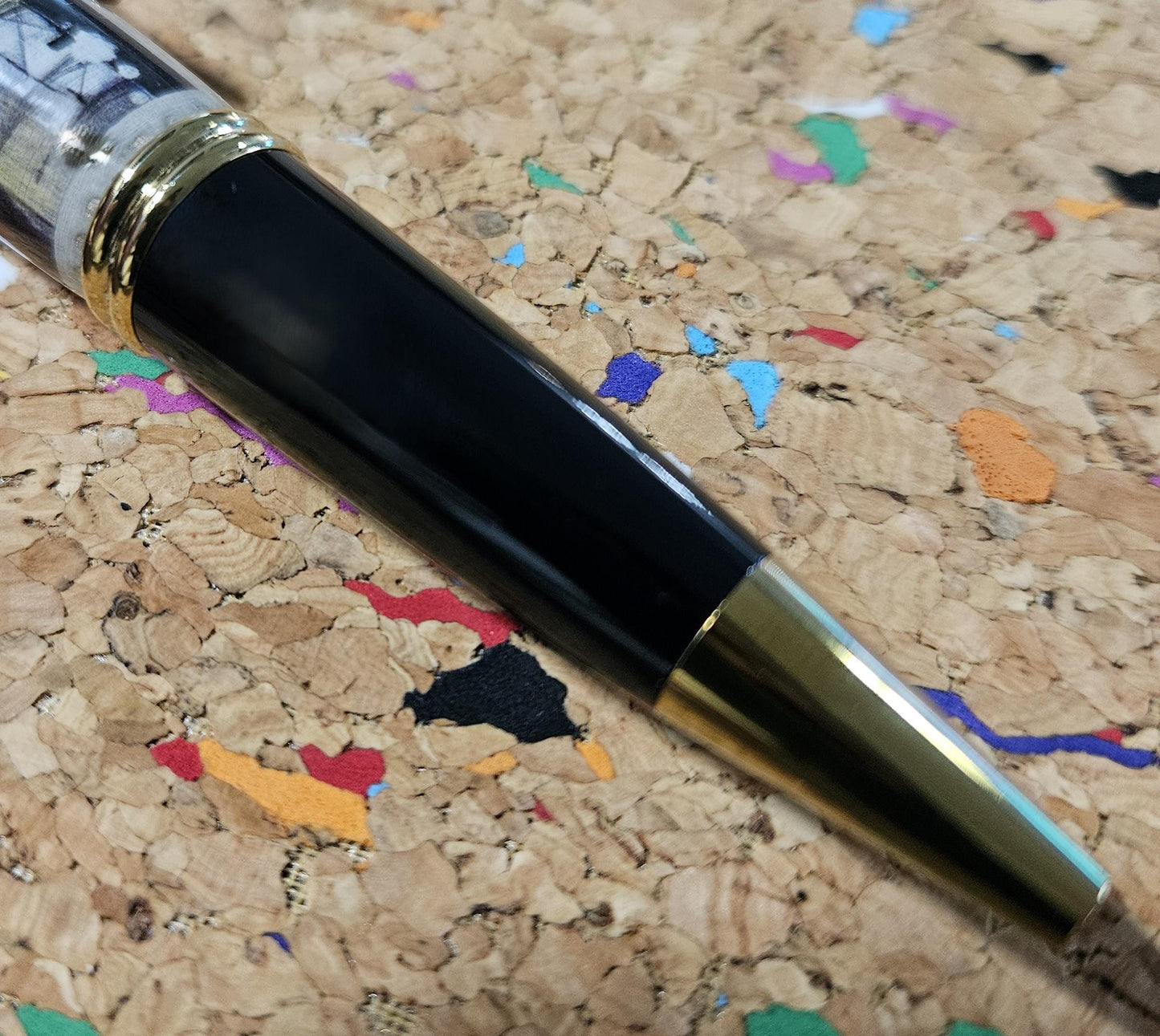 Civil War Forever Stamp Sesquicentennial (150 years) Pen, Battle of New Orleans April 24-May 1, 1862, Black Chrome and Gold Accents