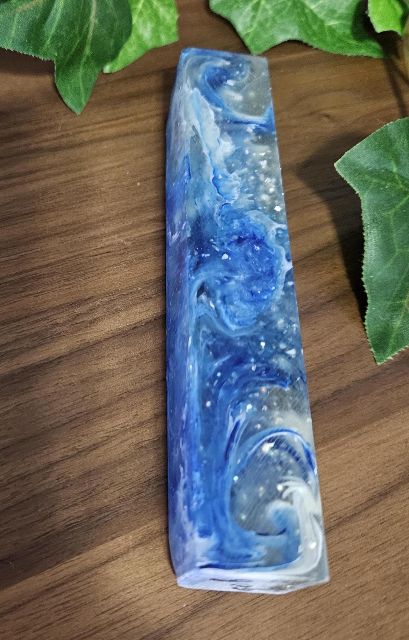 Blue Starry Night Transparent Pen Blanks