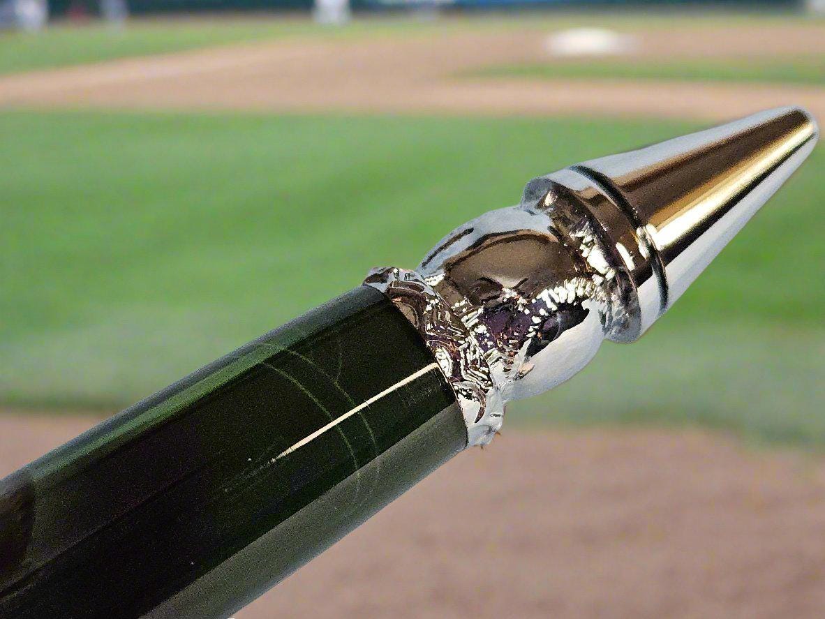 Swing Batter: Baseball Swing Bolt Action Pen with a Chrome Pen Kit