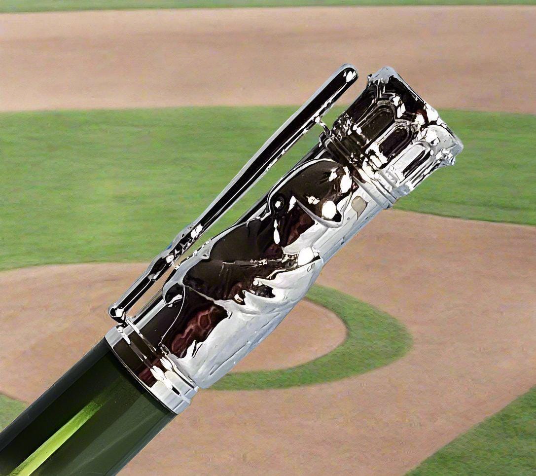 Swing Batter: Baseball Swing Bolt Action Pen with a Chrome Pen Kit