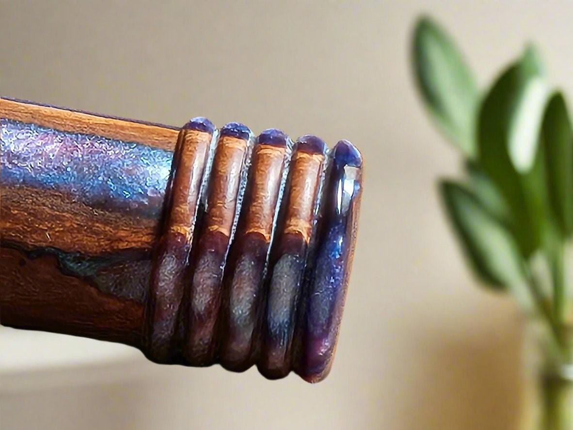 Coffee Scoop with Cinnamon Sticks and Multi Colored Resin with a Chrome 1 Tablespoon Scoop