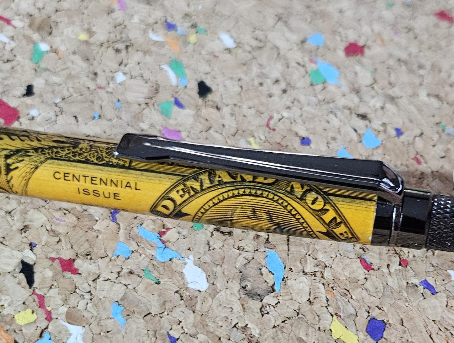 1960 Game of Life 20,000 Demand Note Label Cast Ballpoint Pen, Centennial Issue, Black Knurl Pen Kit, Signed by Art Linkletter