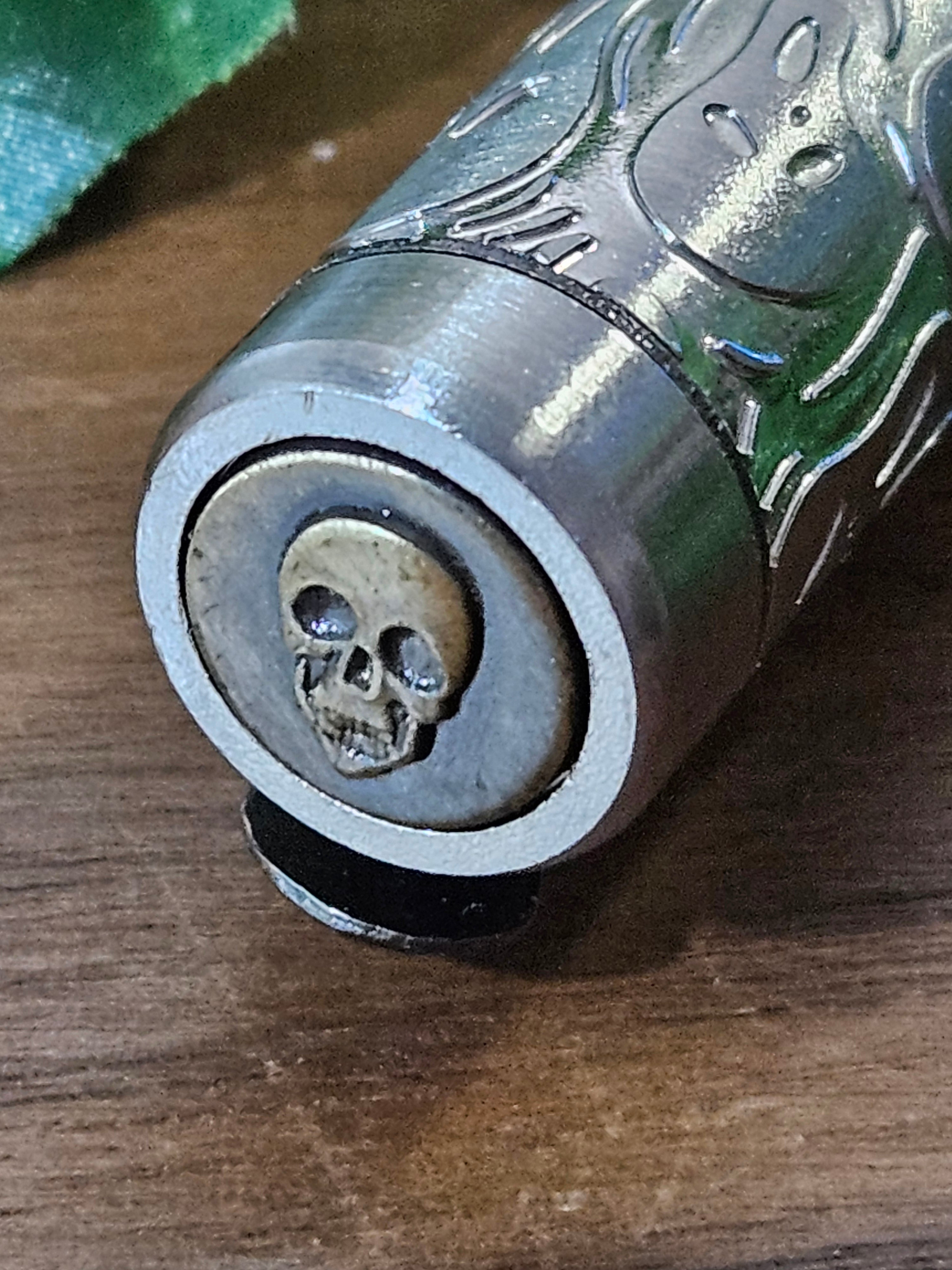 Pirate Map on a Navigation Table with a Compass Label Cast Pen with Sliver Pirate, Ghost, and Skulls Pen Kit with Antique Bronze Accents