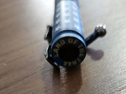 Navy Emblem Label Cast American Flag Pen - Ceramic Chrome Bolt Action Pen Kit Featuring a Rifle Pen Clip