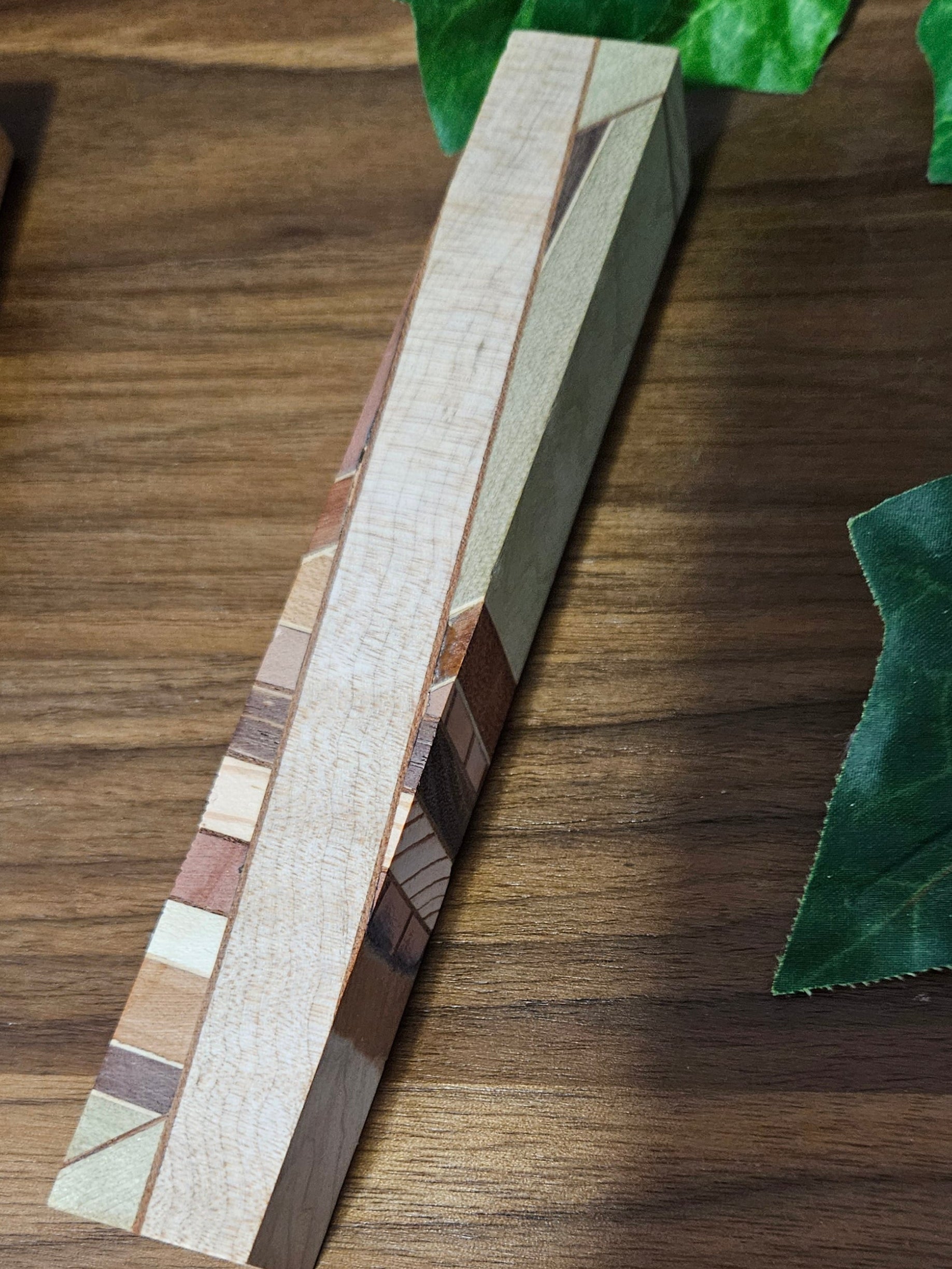 Pen Blanks: Wooden Segmented Blanks 5" to 6" Long - Includes Walnut, Cherry, Padauk, and Maple Woods
