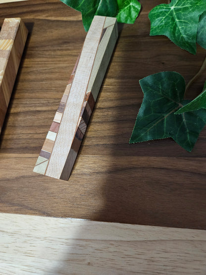 Pen Blanks: Wooden Segmented Blanks 5" to 6" Long - Includes Walnut, Cherry, Padauk, and Maple Woods
