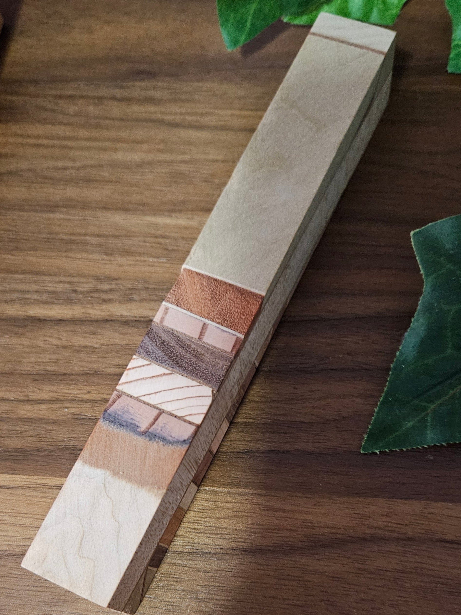 Pen Blanks: Wooden Segmented Blanks 5" to 6" Long - Includes Walnut, Cherry, Padauk, and Maple Woods