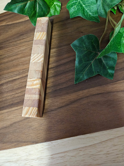 Pen Blanks: Wooden Segmented Blanks 5" to 6" Long - Includes Walnut, Cherry, Padauk, and Maple Woods