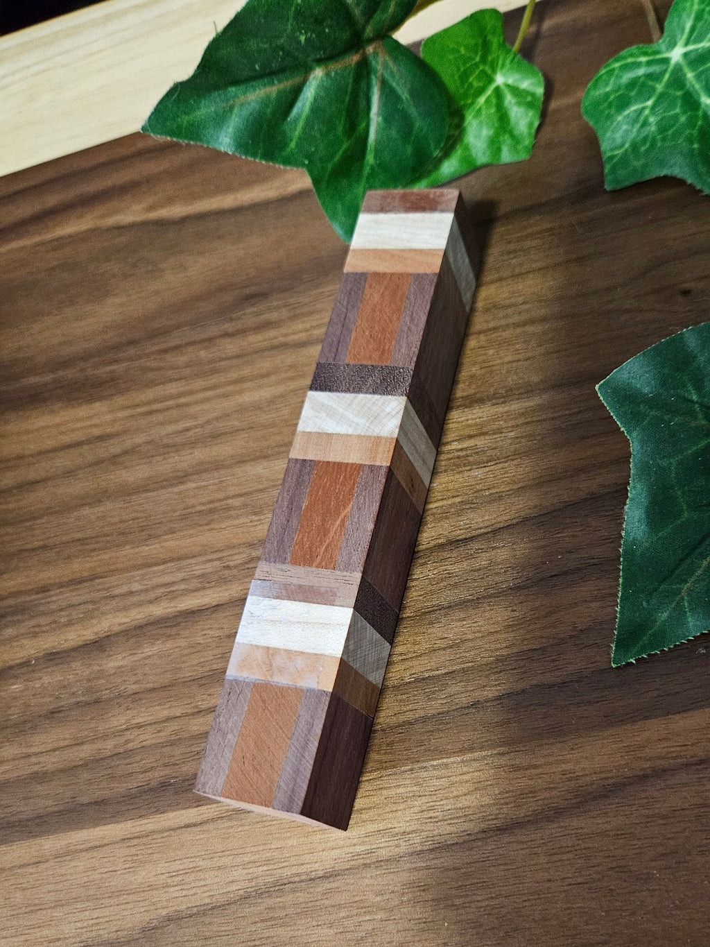 Pen Blanks: Wooden Segmented Blanks 5" to 6" Long - Includes Walnut, Cherry, Padauk, and Maple Woods