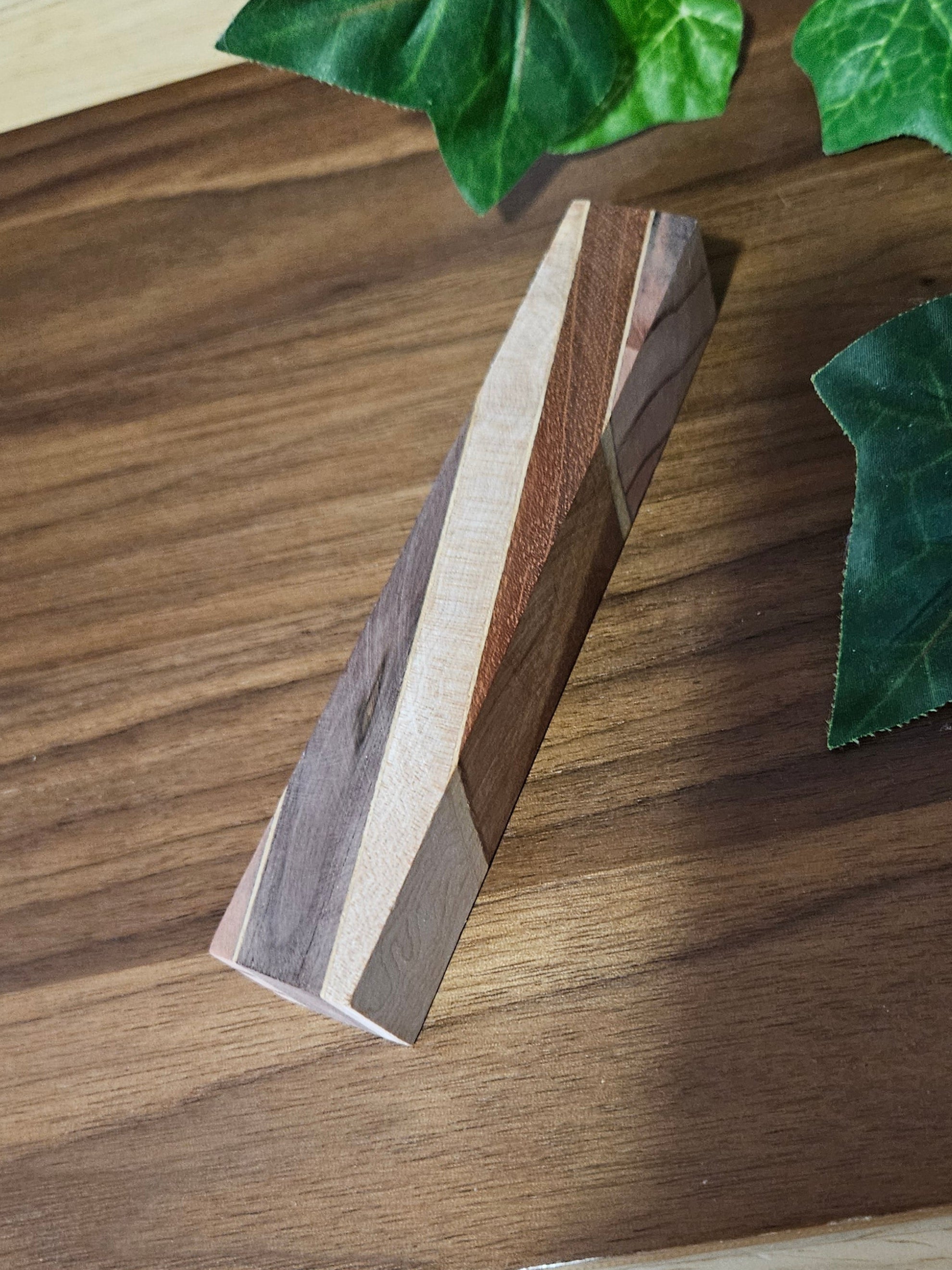 Pen Blanks: Wooden Segmented Blanks 5" to 6" Long - Includes Walnut, Cherry, Padauk, and Maple Woods