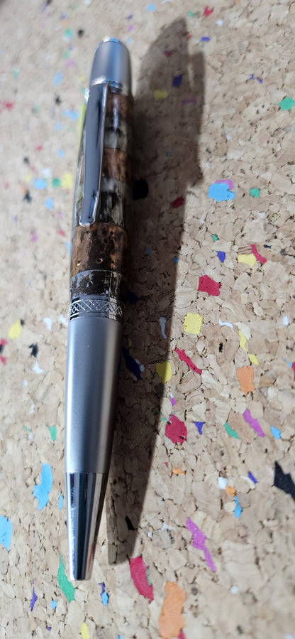 Steampunk Square Metals Pen with a Satin Chrome Pen Kit