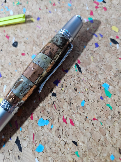 Steampunk Square Metals Pen with a Satin Chrome Pen Kit