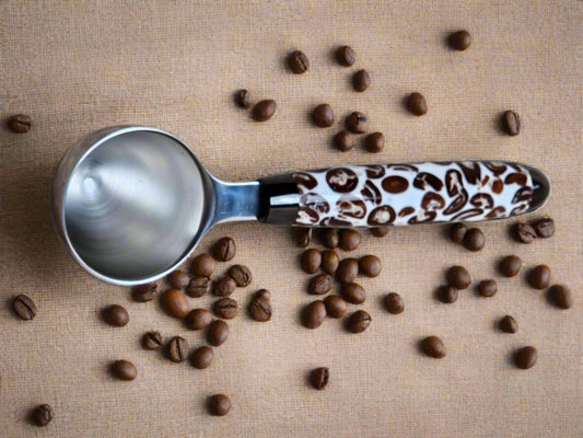 Coffee Beans Coffee Scoop with 2 Tablespoon Stainless Steel Scoop
