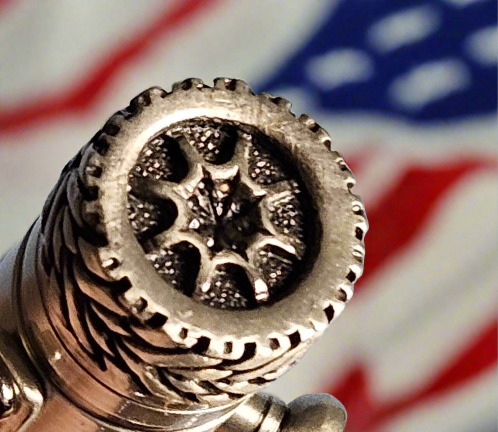Laser Etched Wooden Firefighter Pen | Bolt Action Gear Shift Design | Antique Pewter Kit | Unique Gift for Firefighters