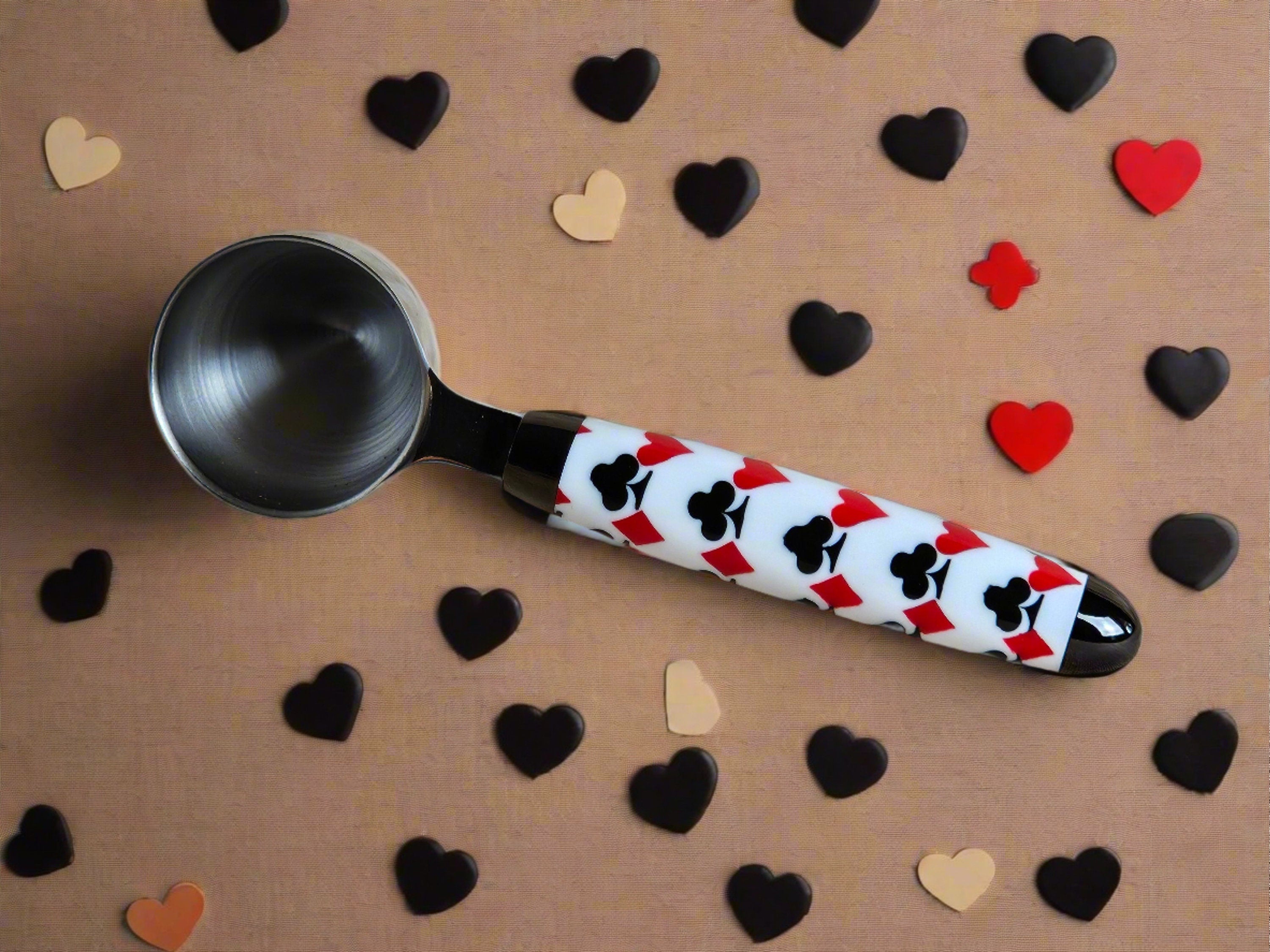 Playing Card Suits Coffee Scoop with 2 Tablespoon Stainless Steel Scoop