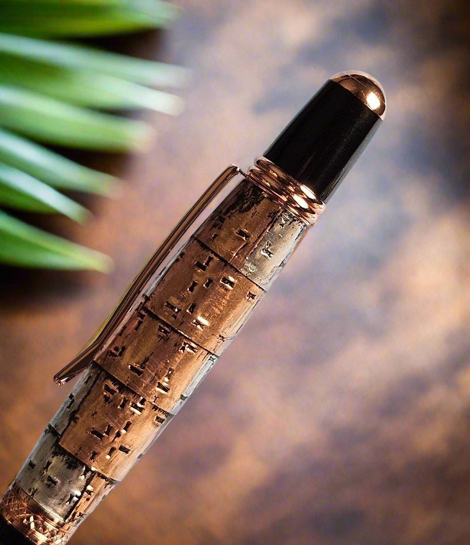 Steampunk Square Metals Pen with a Black Chrome and Copper Pen Kit