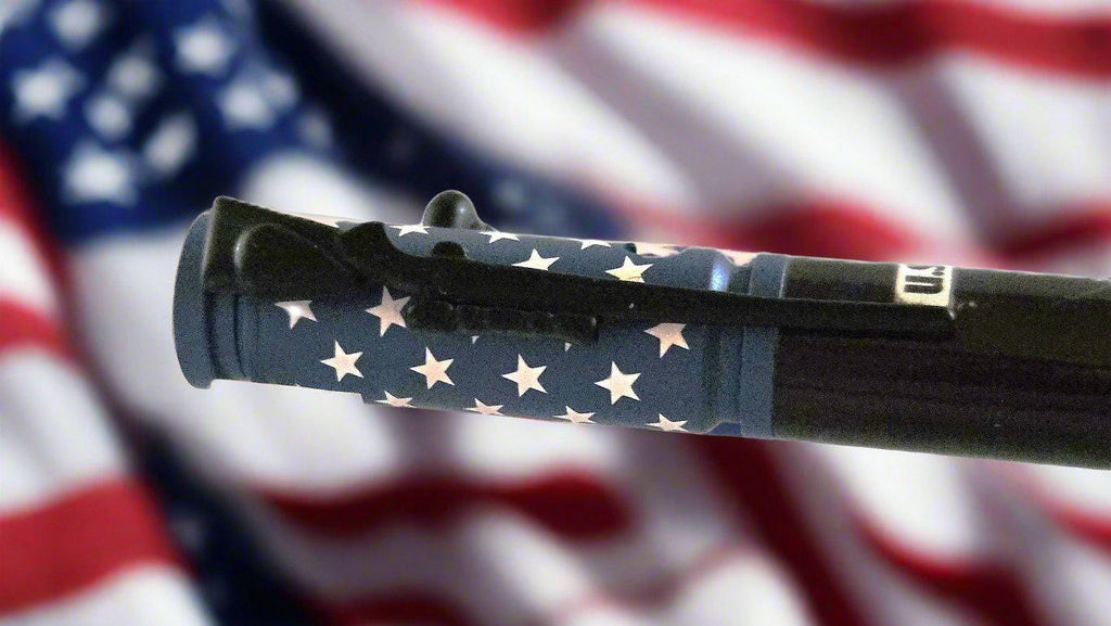 Veteran "I Will Salute the Flag" Bolt Action Pen - Blue Ceramic Pen Kit, Handcrafted Gift for Veterans, USA Patriot Keep Sake