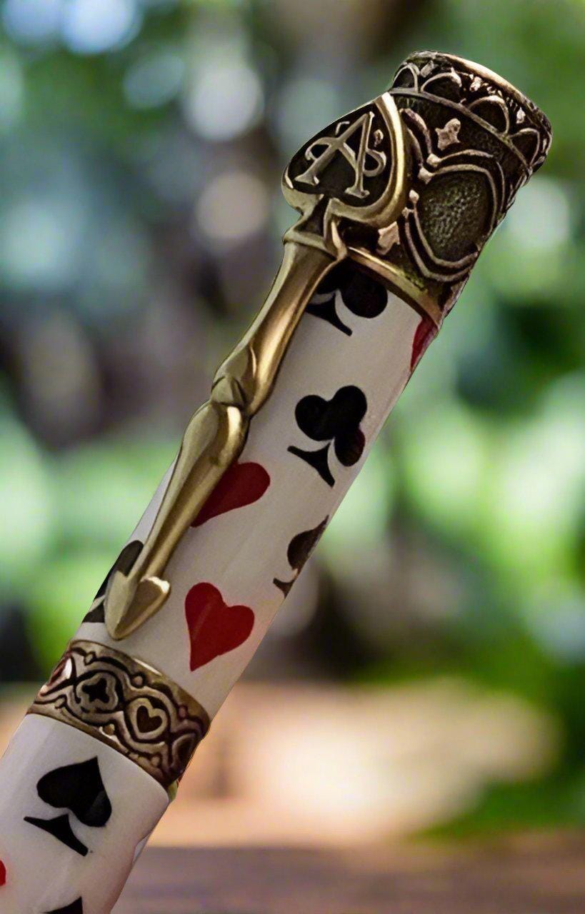 Wild Card - Four Suits Pen with an Antique Copper Ace Pen Kit