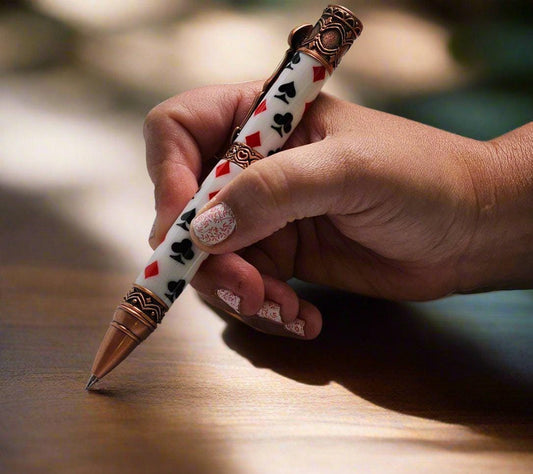 Wild Card - Four Suits Pen with an Antique Copper Ace Pen Kit