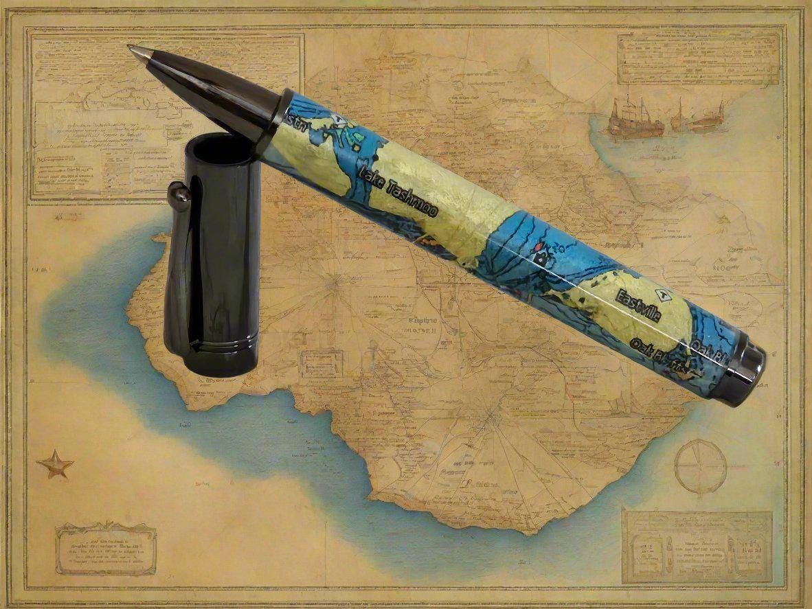 Coastal Vineyard Haven Massachusetts-Inspired Pen with Magnetic Zen Cap & Gunmetal Kit