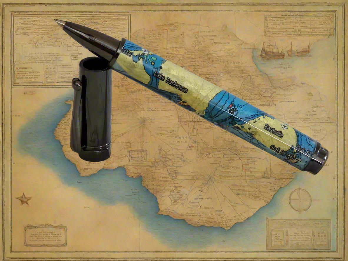 Coastal Vineyard Haven Massachusetts-Inspired Pen with Magnetic Zen Cap & Gunmetal Kit