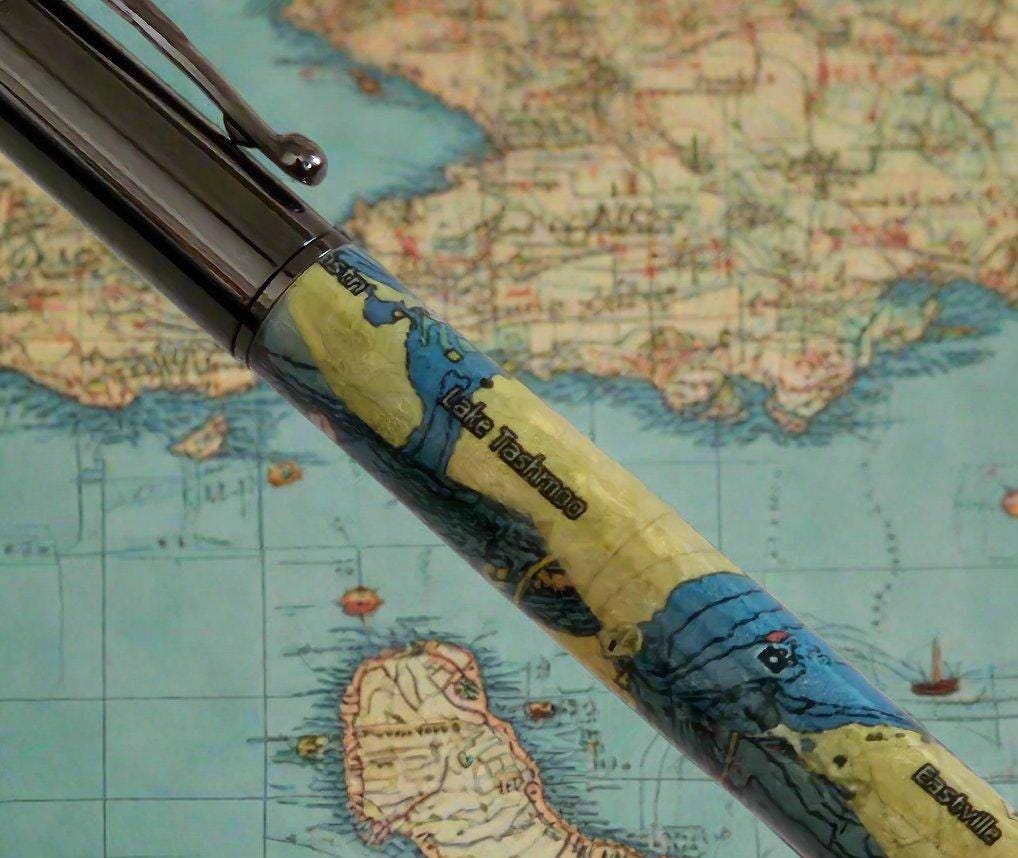 Coastal Vineyard Haven Massachusetts-Inspired Pen with Magnetic Zen Cap & Gunmetal Kit