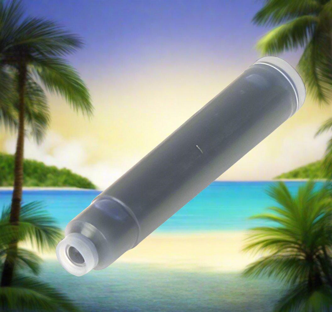 Fountain Pen: Beach Vibes Coconut Shell Label Cast Capped Fountain Pen with a Copper Pen Kit