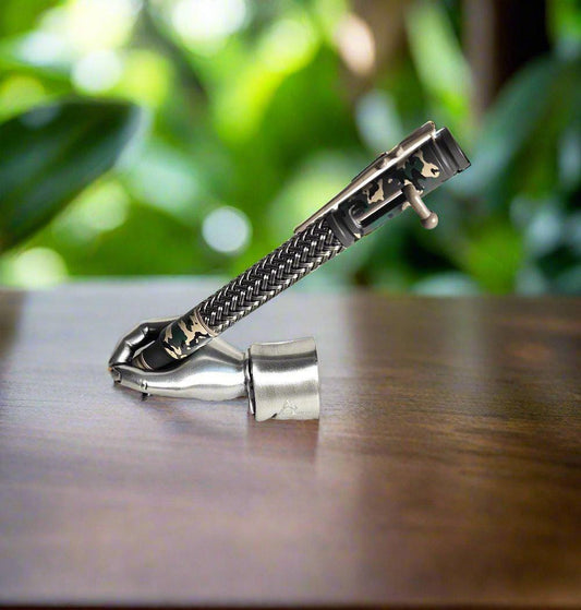 Camouflage Bolt Action Pen, Carbon Fiber Body & Woodland Ceramic Riffle Kit, Perfect Gift for Hunters