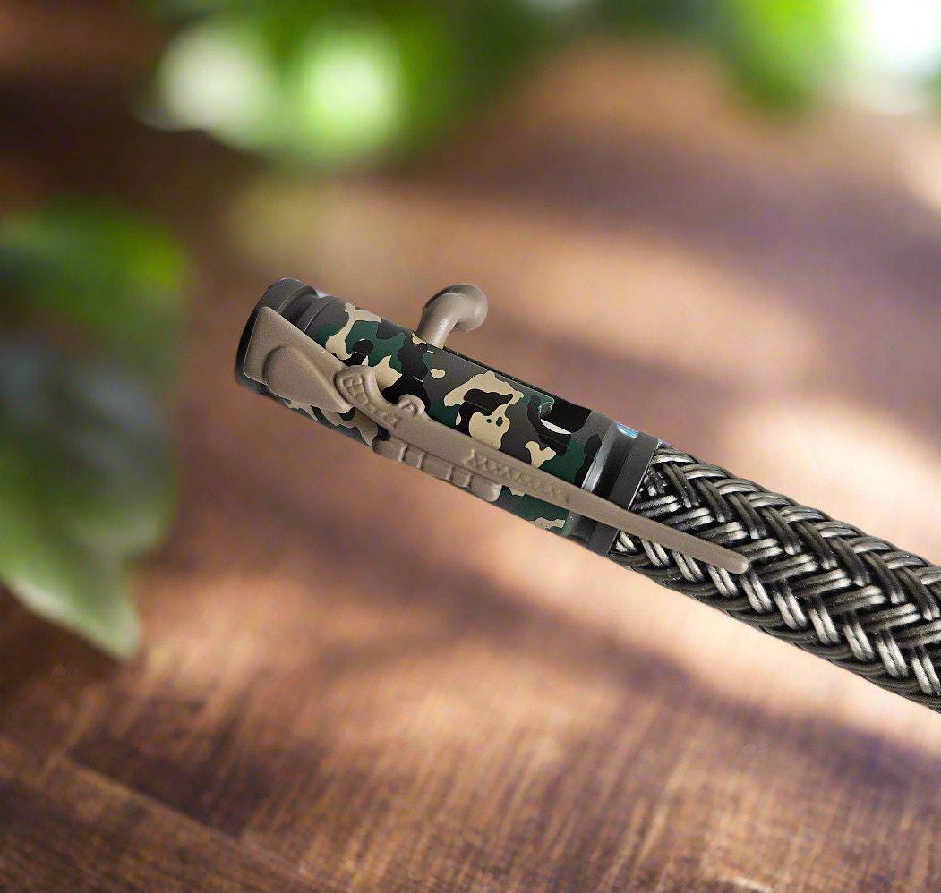 Camouflage Bolt Action Pen, Carbon Fiber Body & Woodland Ceramic Riffle Kit, Perfect Gift for Hunters