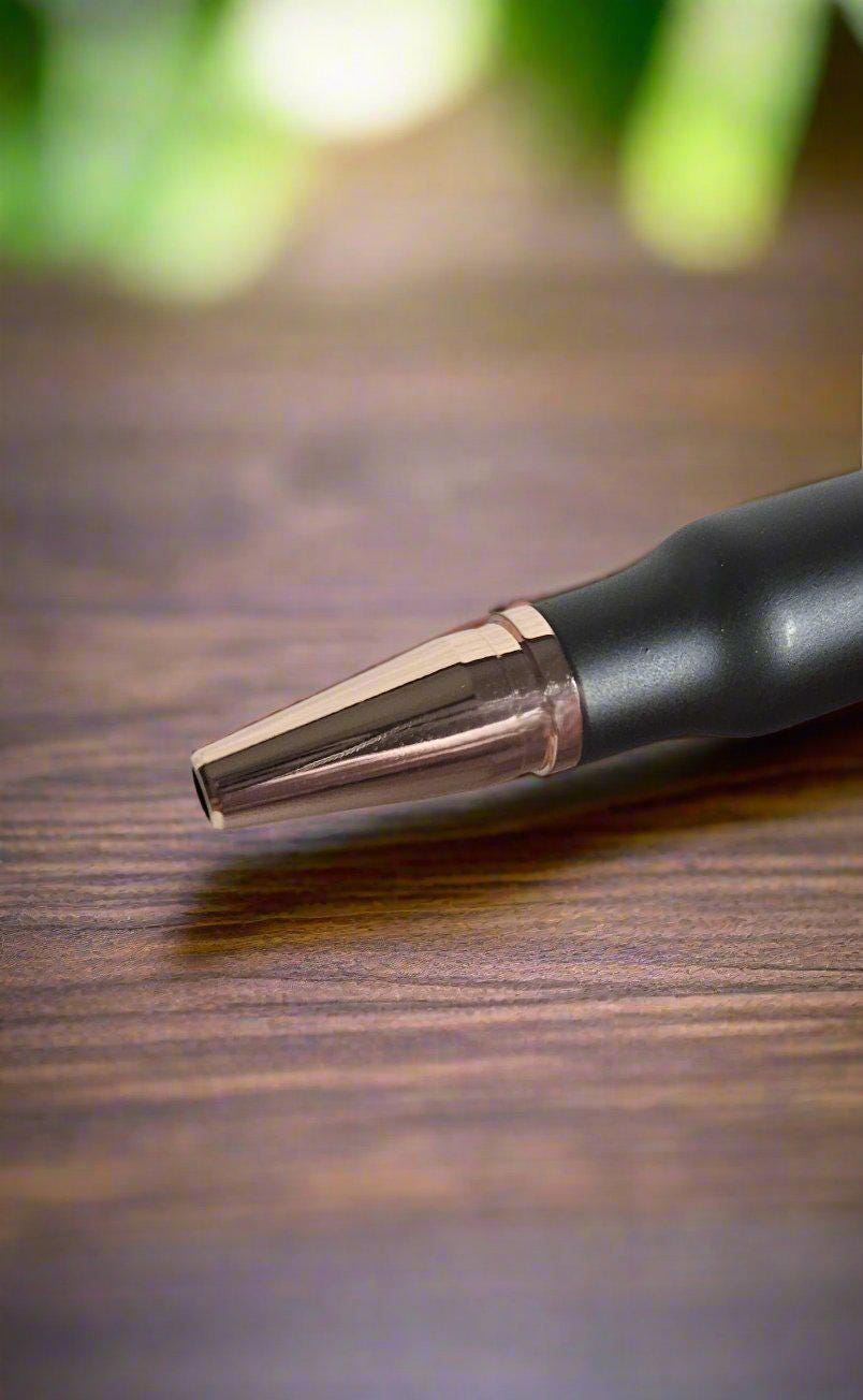 We the People Coin Bolt Action Pen | Black Carbon Fiber Sleeve & Black Chrome Kit | Unique Gift for Collectors