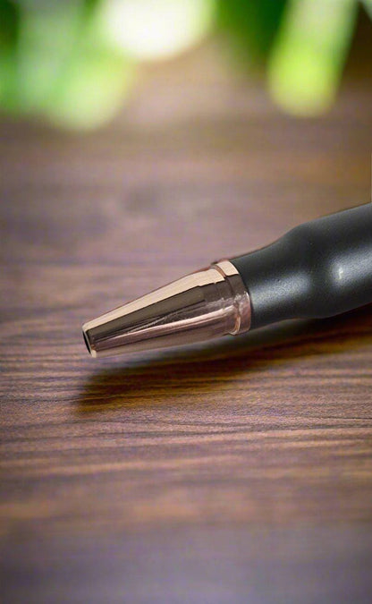 We the People Coin Bolt Action Pen | Black Carbon Fiber Sleeve & Black Chrome Kit | Unique Gift for Collectors