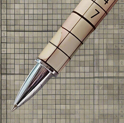 Sudoku Gaming Pen with Magnetic Cap & Chrome Pen Kit | Perfect Gift for Puzzle Lovers | Unique Writing Instrument