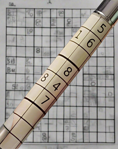 Sudoku Gaming Pen with Magnetic Cap & Chrome Pen Kit | Perfect Gift for Puzzle Lovers | Unique Writing Instrument