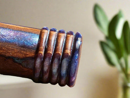 Coffee Scoop with Cinnamon Sticks and Multi Colored Resin with a Chrome 1 Tablespoon Scoop