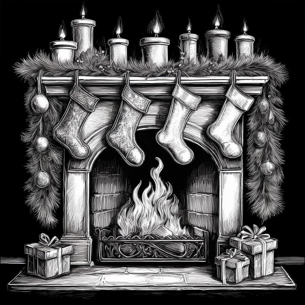 Slate Coasters Adorned with Christmas or Holiday Designs Set of 4 with Laser Etching