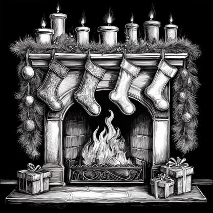 Slate Coasters Adorned with Christmas or Holiday Designs Set of 4 with Laser Etching